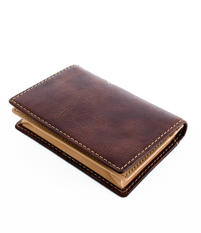 Hideo Wakamatsu Kip Card Case Brown