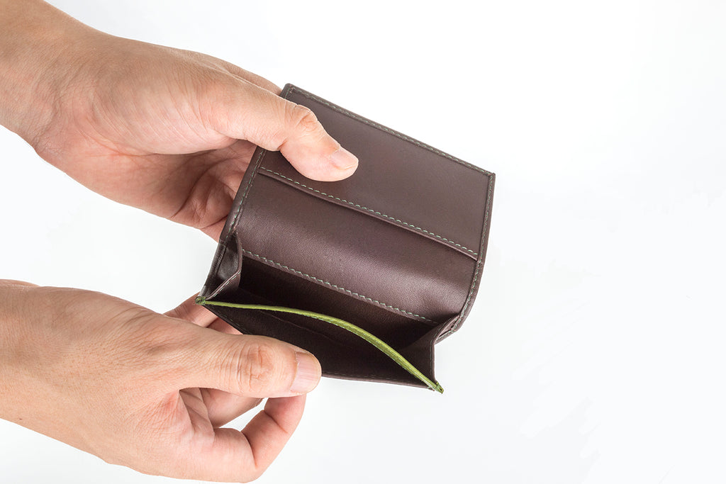 Hideo Wakamatsu Tac Card Case Brown