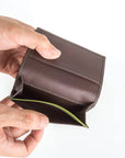 Hideo Wakamatsu Tac Card Case Brown